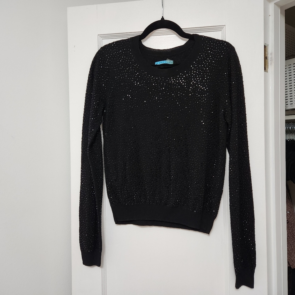 Alice and Olivia Cena Rhinestone Sweater size large
